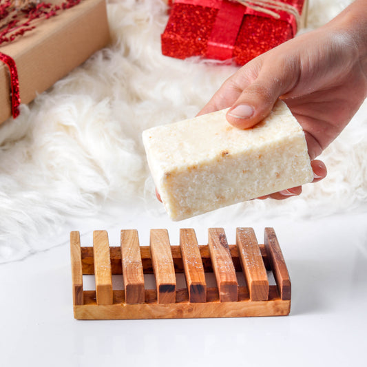 Rectangular Soap Dish Handmade from Olive Wood